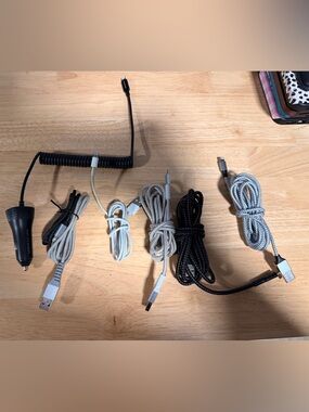 Six iPhone charging cords - lightning